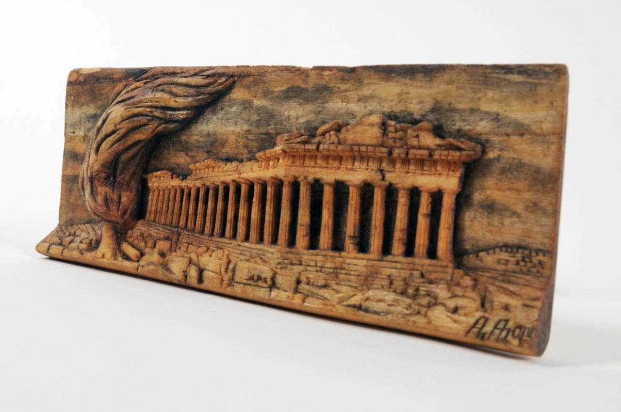 Acropolis (Low Relief Wood Ancient scene) - Image 2