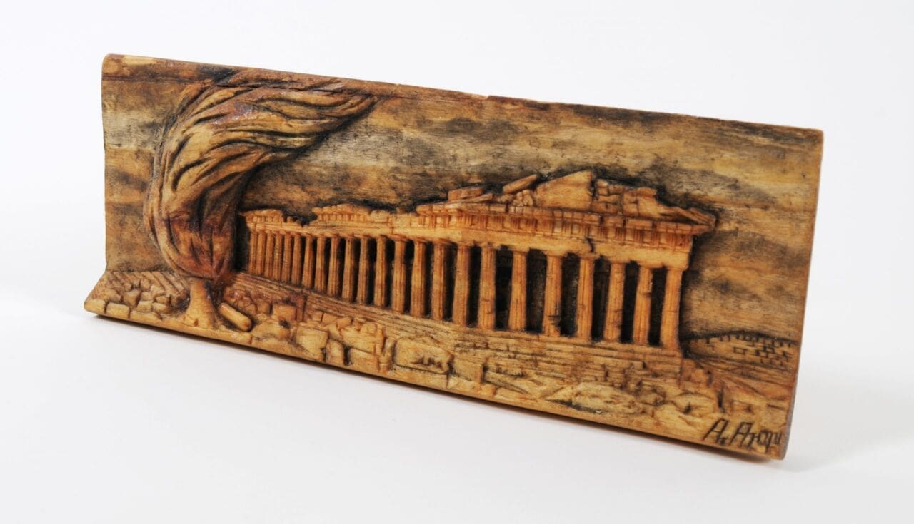 Acropolis (Low Relief Wood Ancient scene) - Image 3