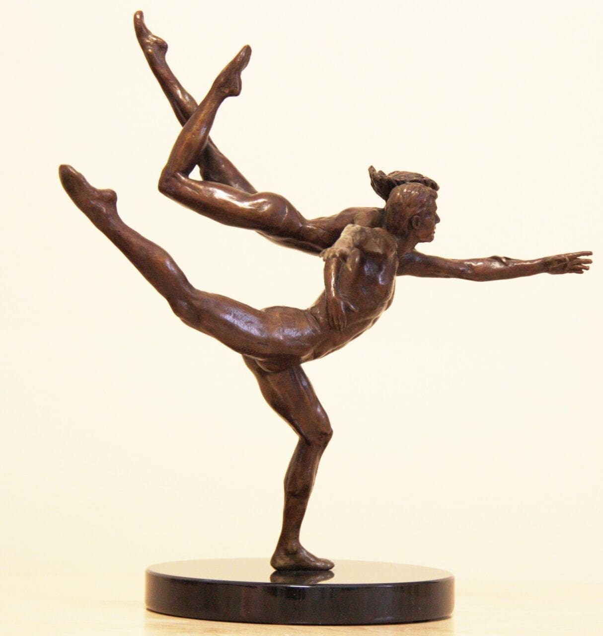 Life Journey (Nude Couple Bronze Dancing sculpture)
