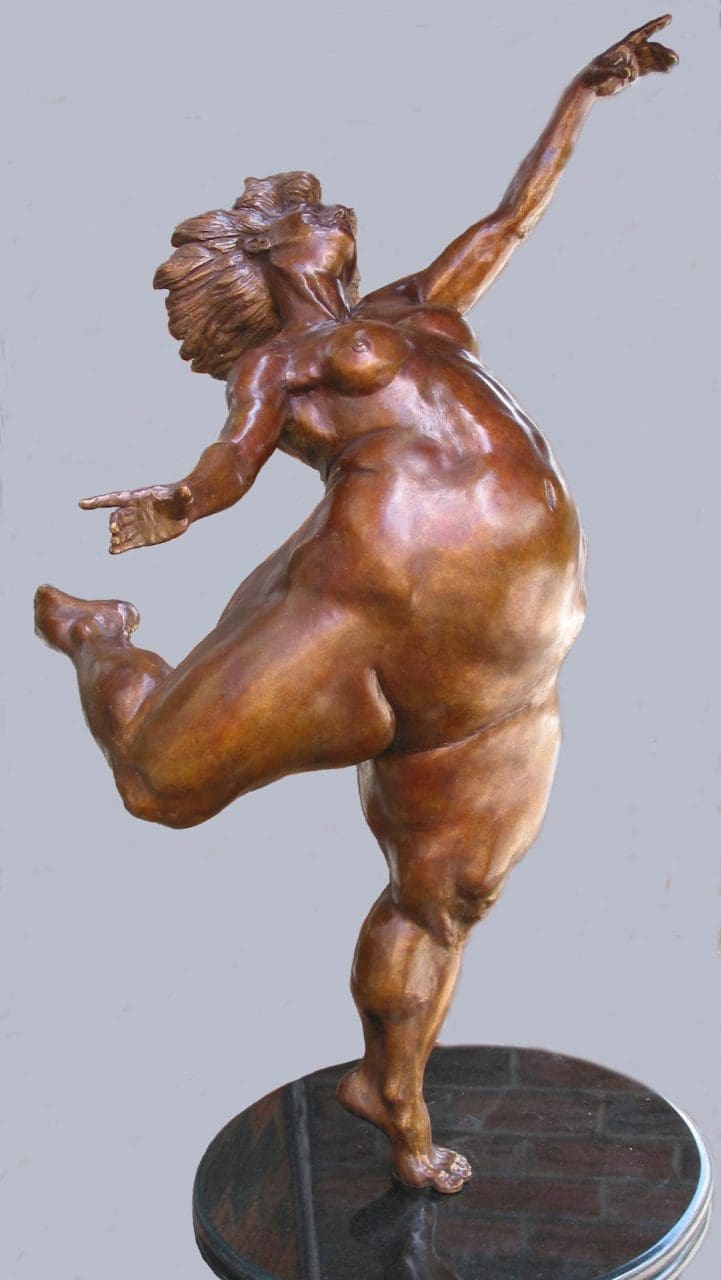 Pirouette (Bronze Buxom Woman Dancing Nude statue) - Image 3