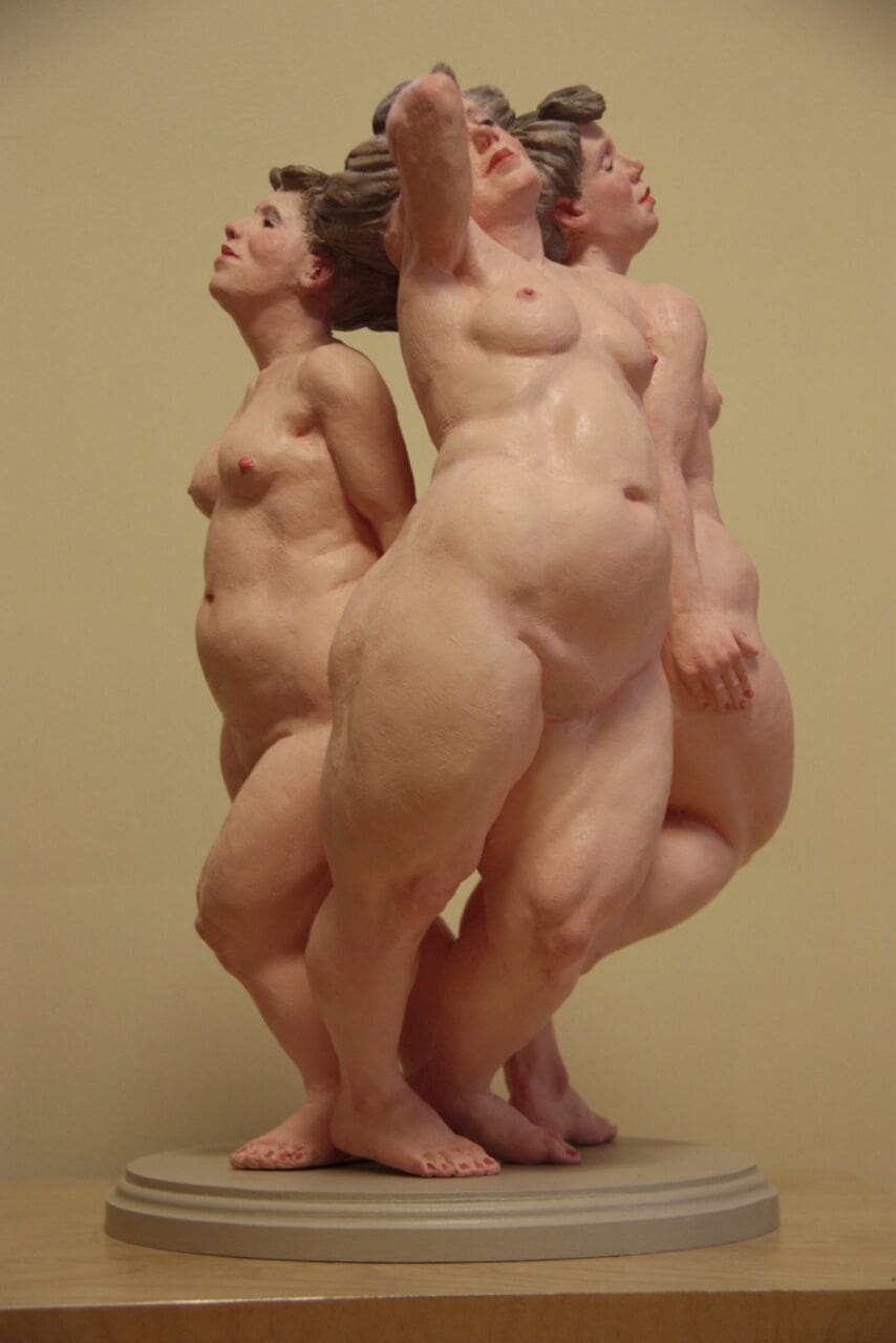 Three Graces (Chubby Nude Women Standing sculpture) - Image 4