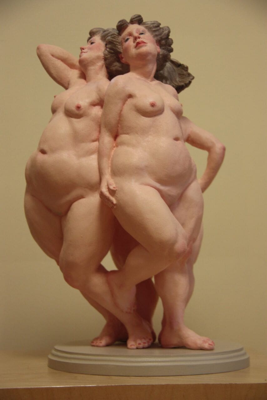 Three Graces (Chubby Nude Women Standing sculpture) - Image 5