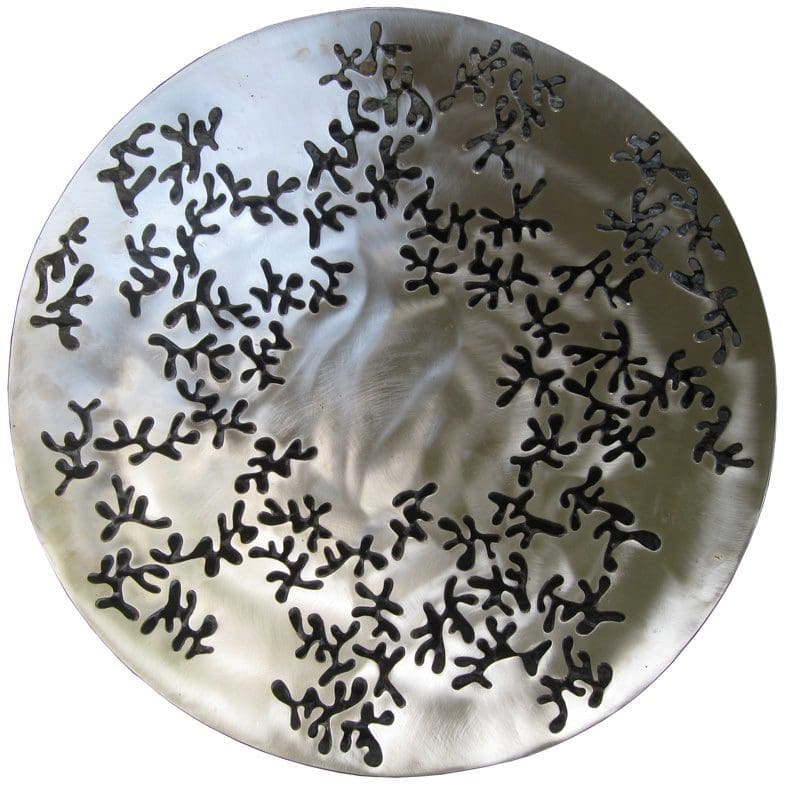 Falling Leaves (Detailed Disk Moon Shaped sculpture)