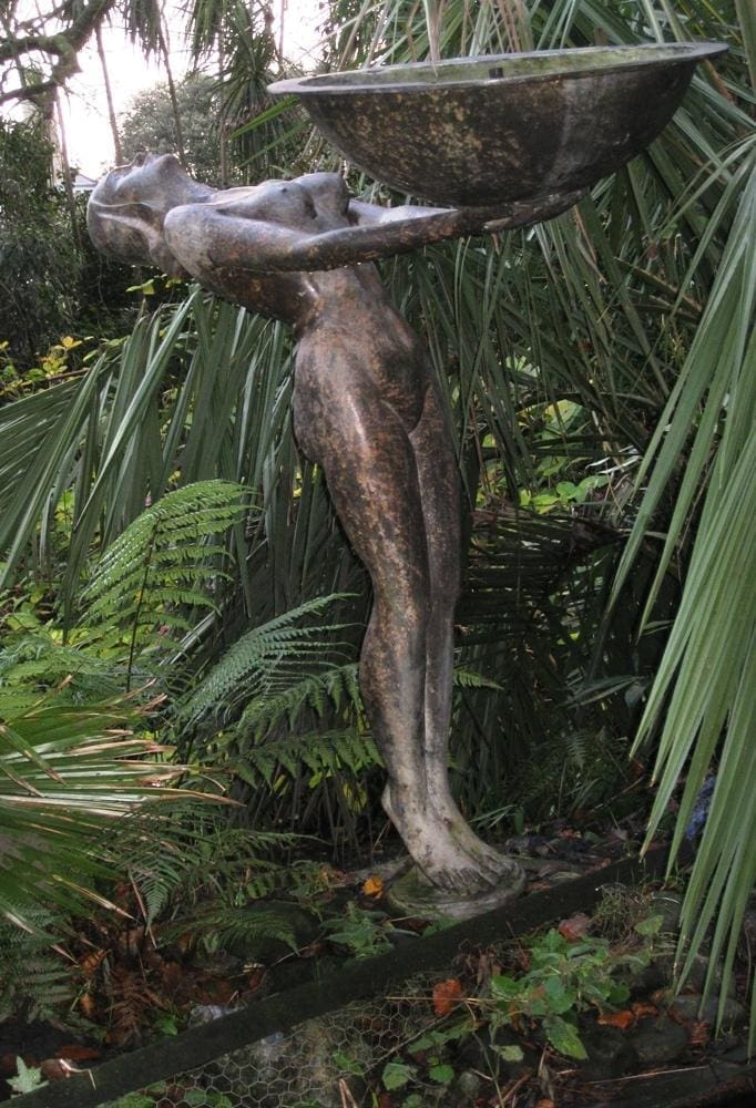 Water Carrier (Art Deco Nude Girl water Fountain), Bronze