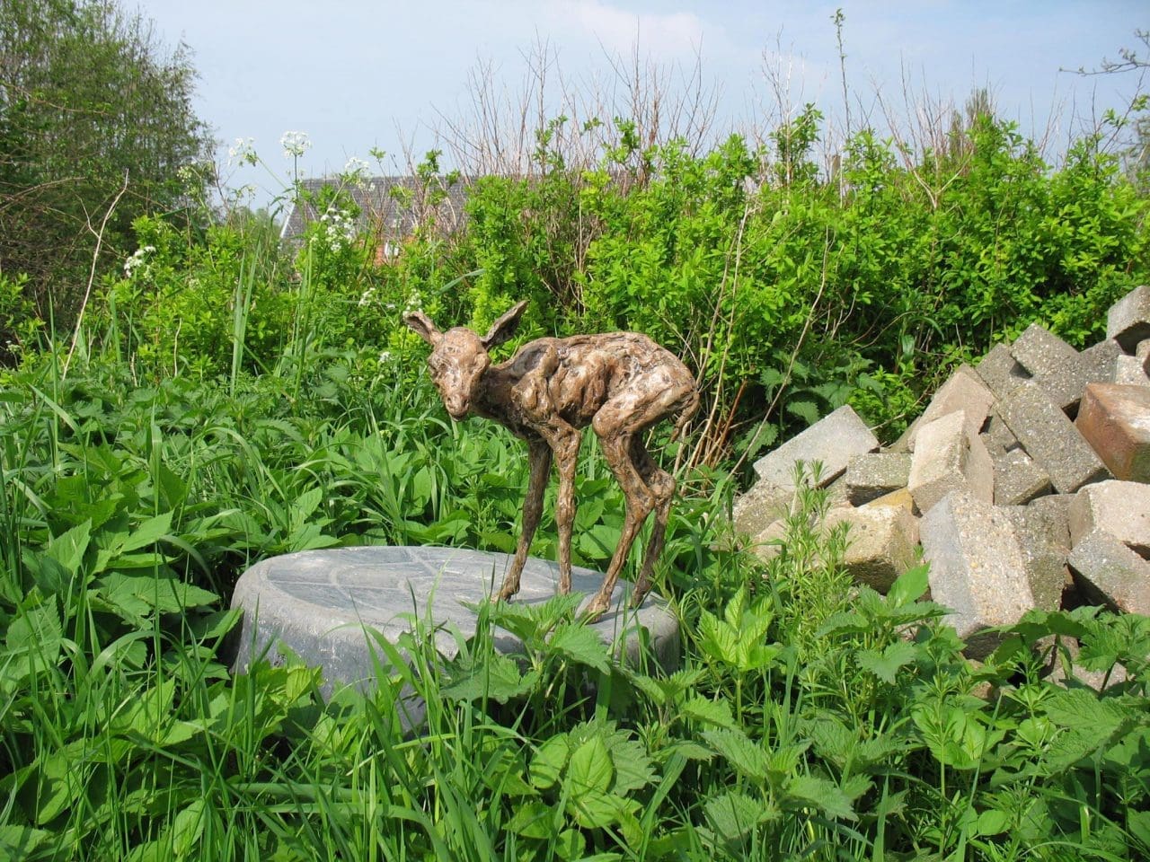Baby Deer (Little Bronze Young Faun sculpture) - Image 2