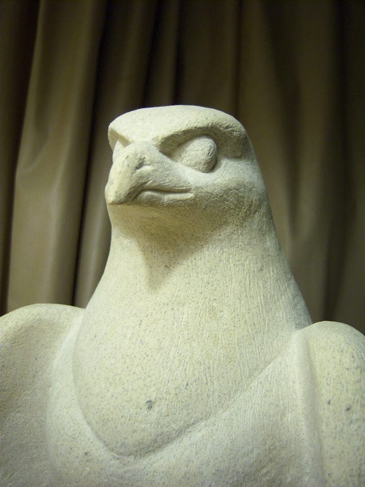 Hawk (Carved Stone Proud Bird of Prey statue) - Image 2
