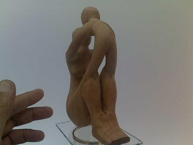 Mother and Child (Small Playful Abstract Wood carving) - Image 3