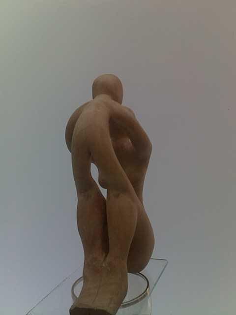 Mother and Child (Small Playful Abstract Wood carving) - Image 4