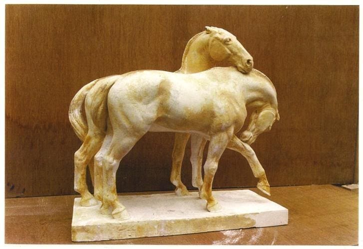 Two Horse Composition (Plaster statuettes)