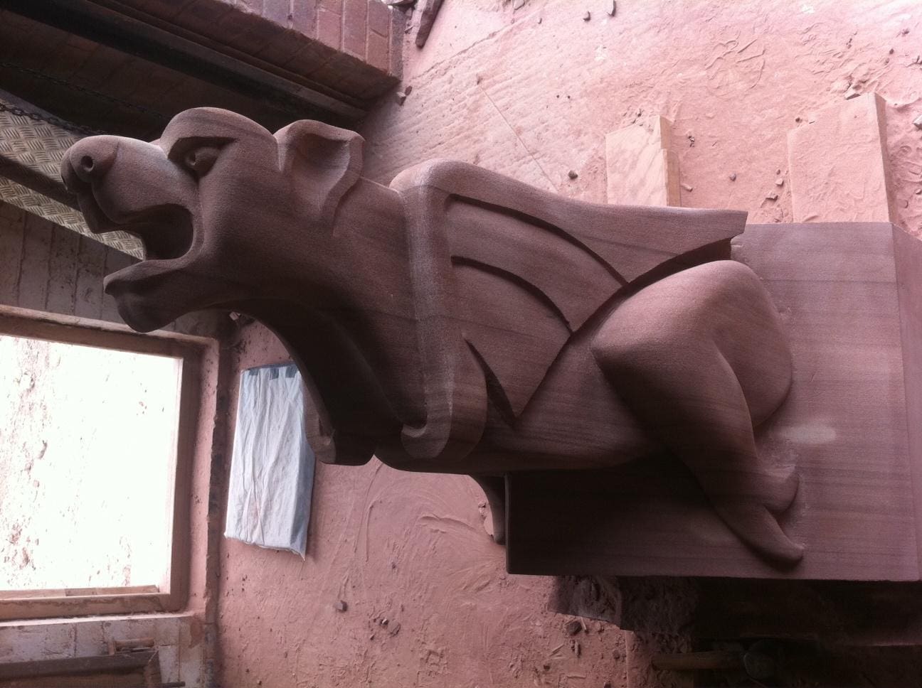 Medieval Gargoyle (Contemporary Stone Carving sculpture) - Image 3