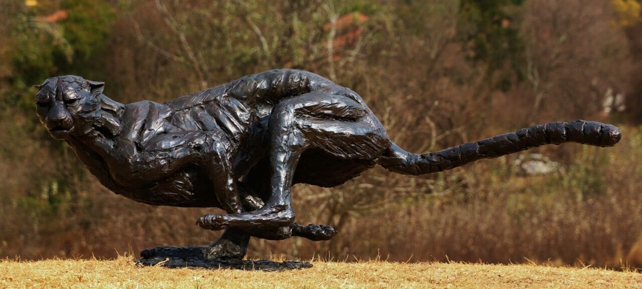CHEETAH Lifesize Chasing Hunting Bronze Sculpture - Image 5