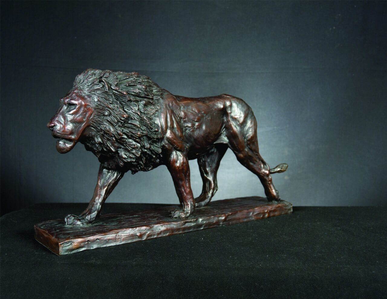 Dawn Patrol Macquette (Little Pacing Male Lion Sculpture) - Image 2