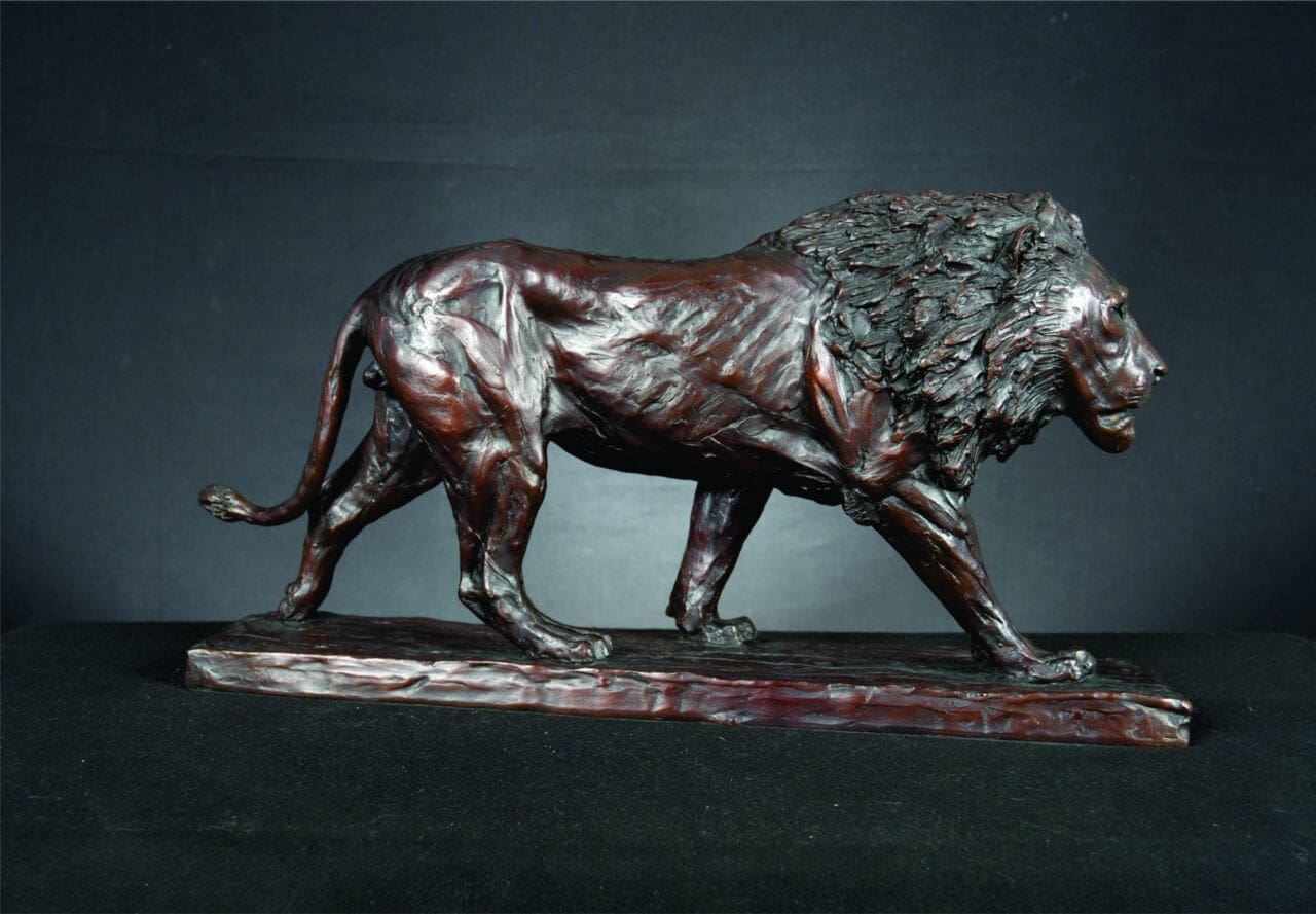 Dawn Patrol Macquette (Little Pacing Male Lion Sculpture) - Image 5