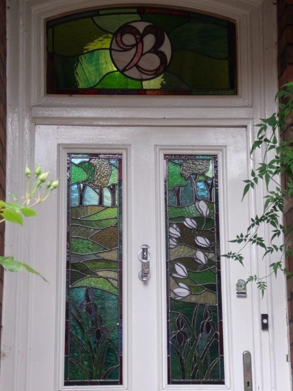 Iris and Magnolia Windows (Glass Commissions Panels)