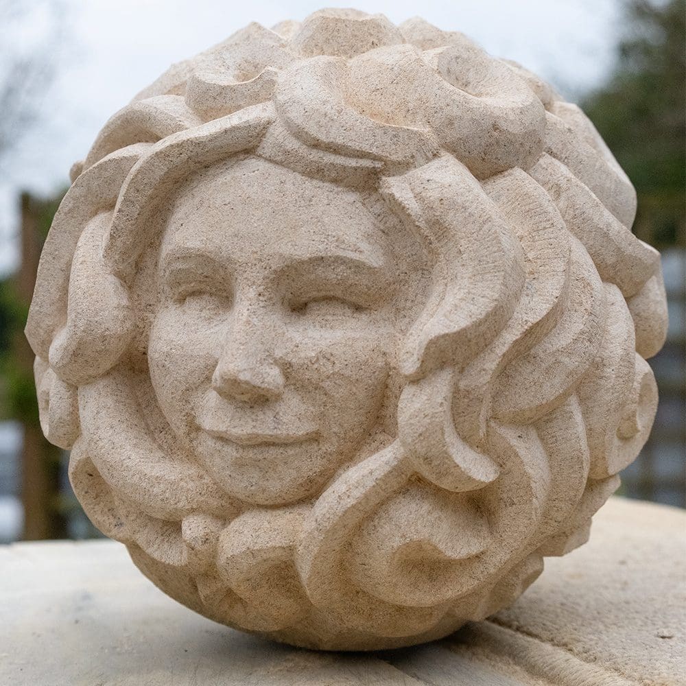 Globe Girls (Carved Abstract Spherical Face Indoor statues) - Image 2