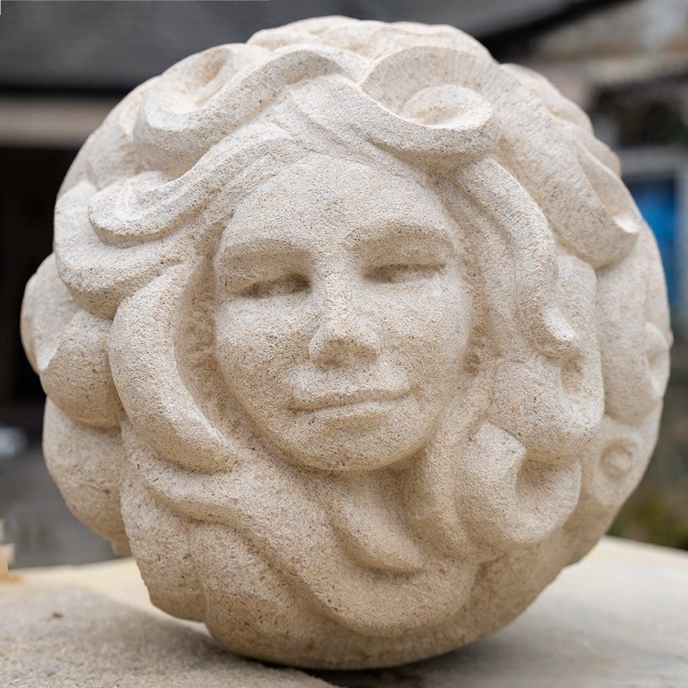 Globe Girls (Carved Abstract Spherical Face Indoor statues) - Image 3