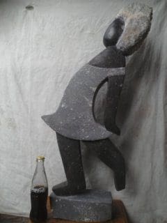 Super Model (Carved Stone Mannequin sculpture)