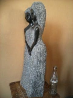Twin Sisters (Carved Stone Garden sculpture) - Image 2