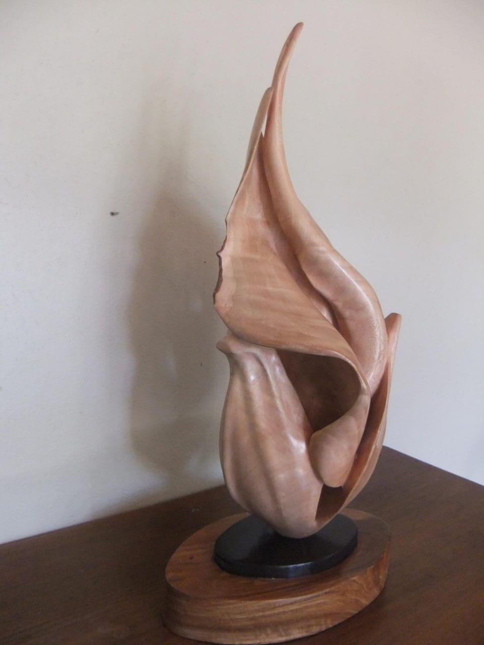 Sprouting Love (Abstract Modern Carved Wood statue) - Image 3