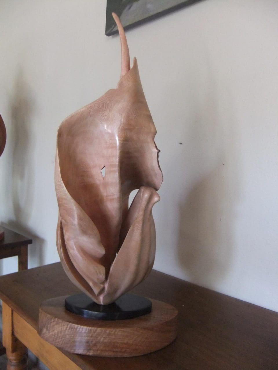 Sprouting Love (Abstract Modern Carved Wood statue) - Image 5