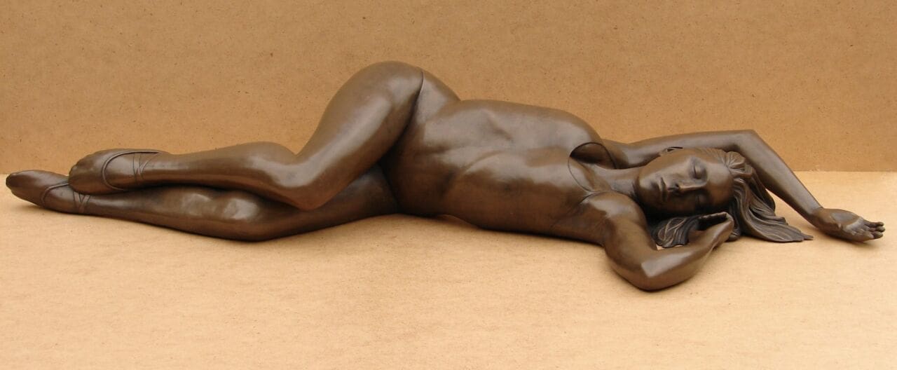 Aimee (Bronze Resting Sleeping Ballerina statue)