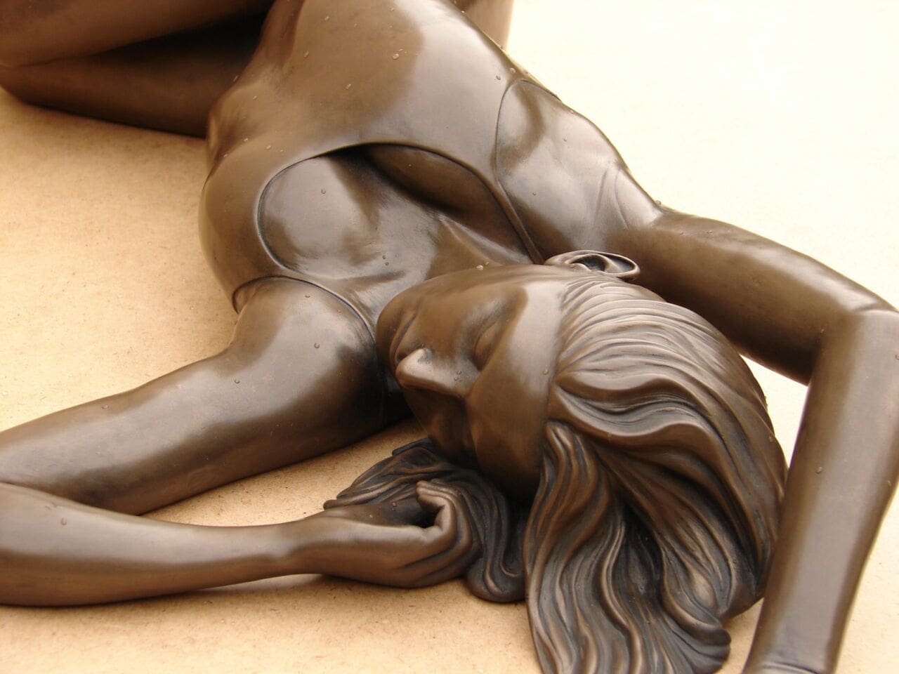 Aimee (Bronze Resting Sleeping Ballerina statue) - Image 2