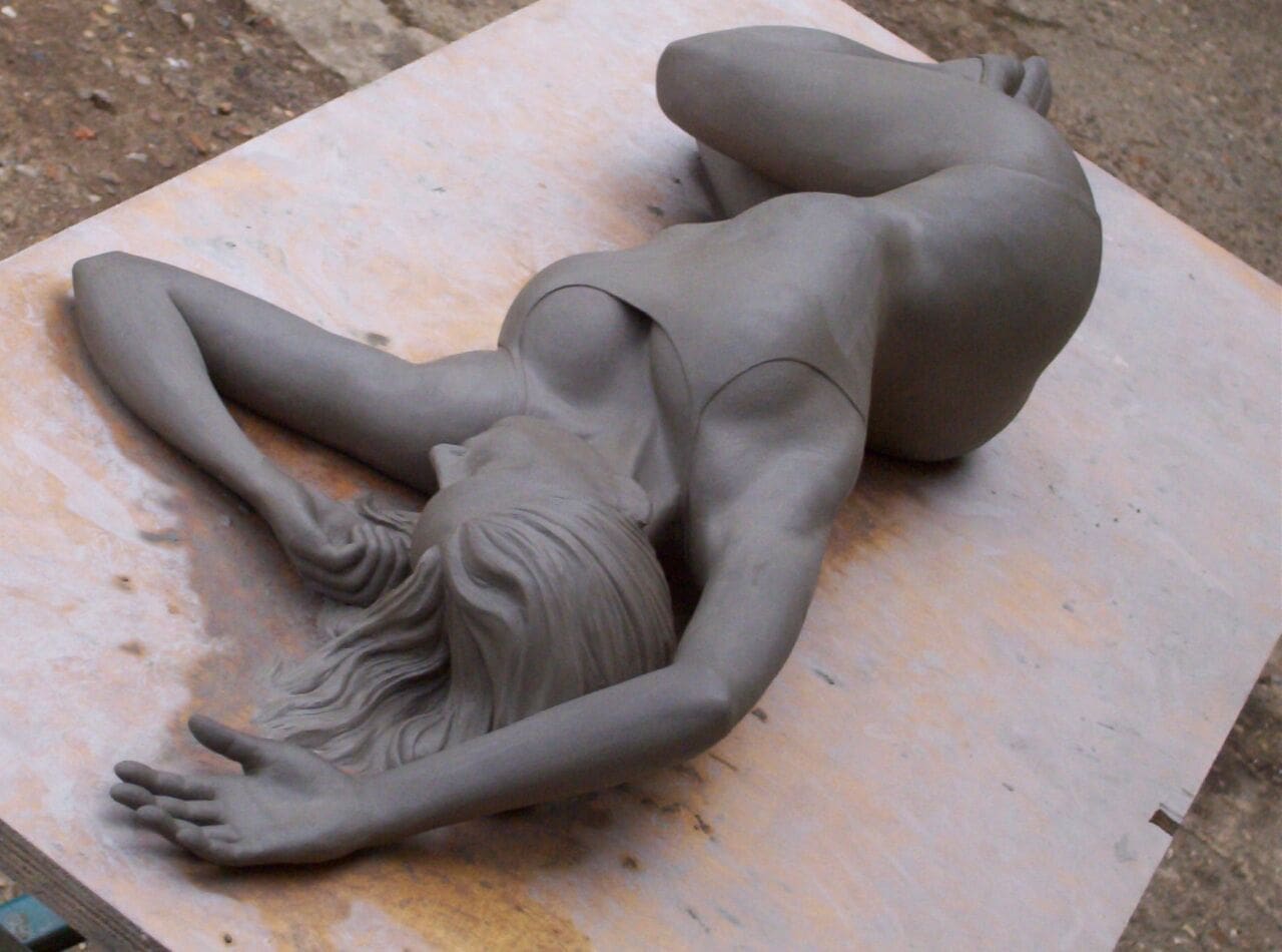 Aimee (Bronze Resting Sleeping Ballerina statue) - Image 5