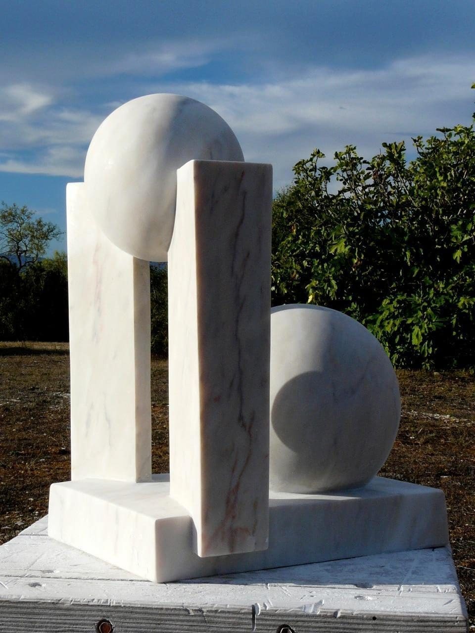 Planet Waves (Small Abstract Sphere Minimalist statue) - Image 3