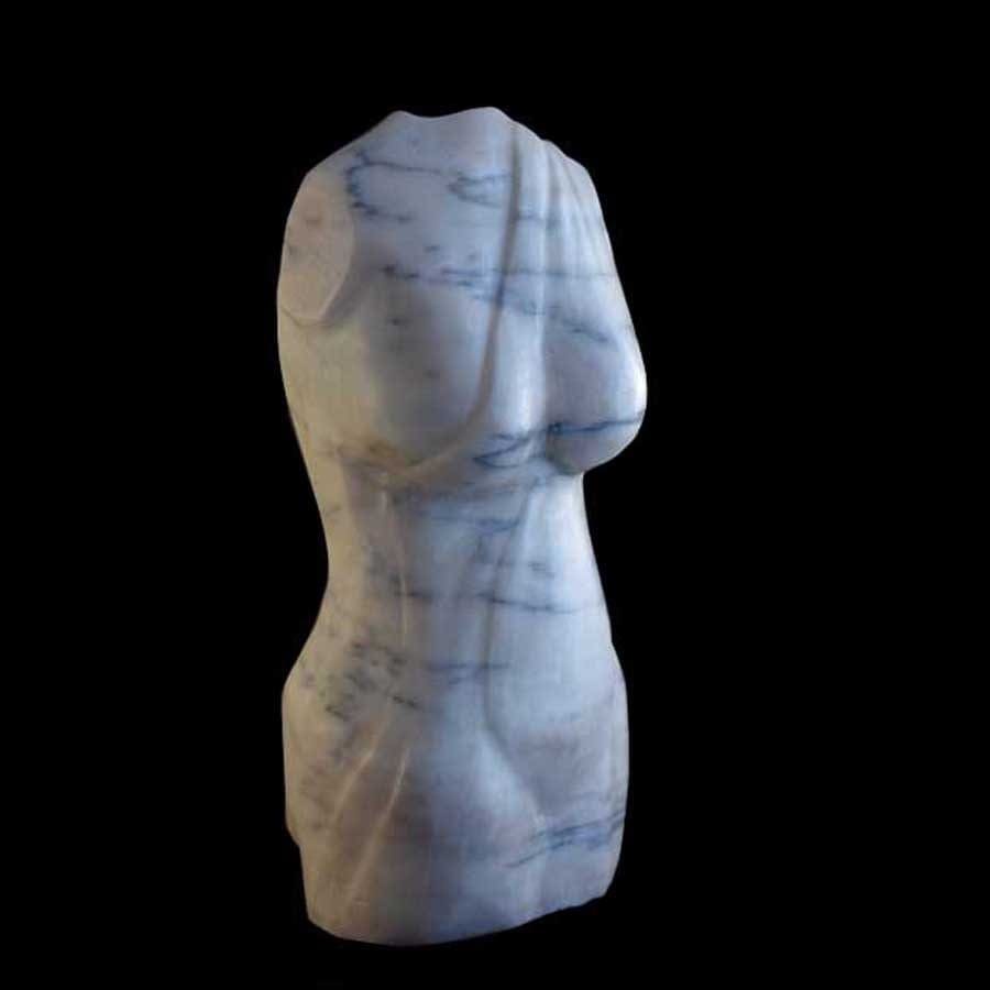 Afrodita (Little Carved marble Minimalist statue)