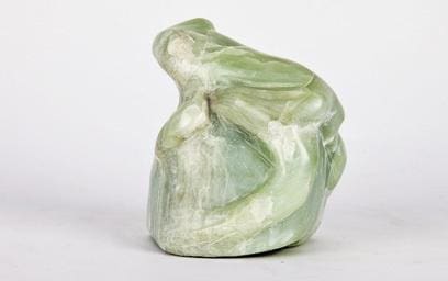 Essence of Frog (Carved Stone Semi Abstract Amphibian statue) - Image 3