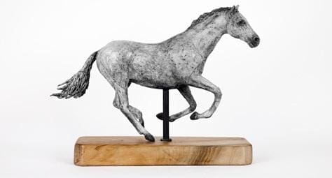 Galloping Horse (Little Small Bronze Grey Desk Top sculpture) - Image 2