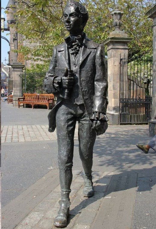 Robert Fergusson Scots Poet (life size Historical sculpture)