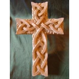 Celtic Knot Cross (Wall Mounted Cast Stone sculpture)