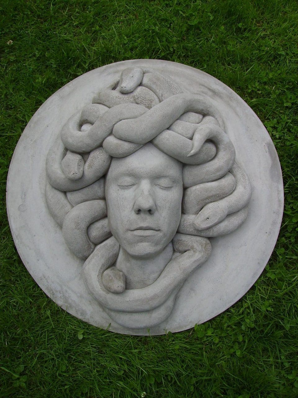 Medusa Cast marble/Stone High Relief Wall statue)