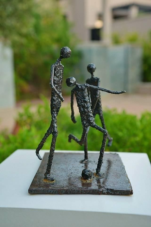 The Beautiful Game (Abstract Steel Football statue)