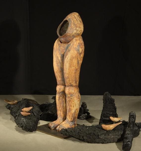 Void (Stone Wear Semi Abstract Modern Female sculpture) - Image 3
