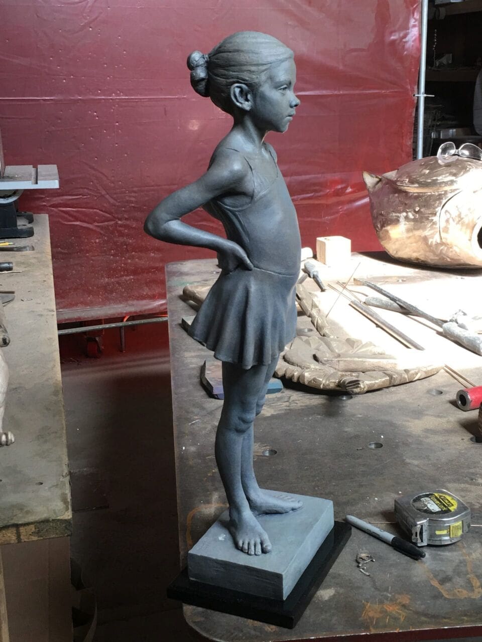 Next in Line (Small Young Girl Ballerina statuette) - Image 4