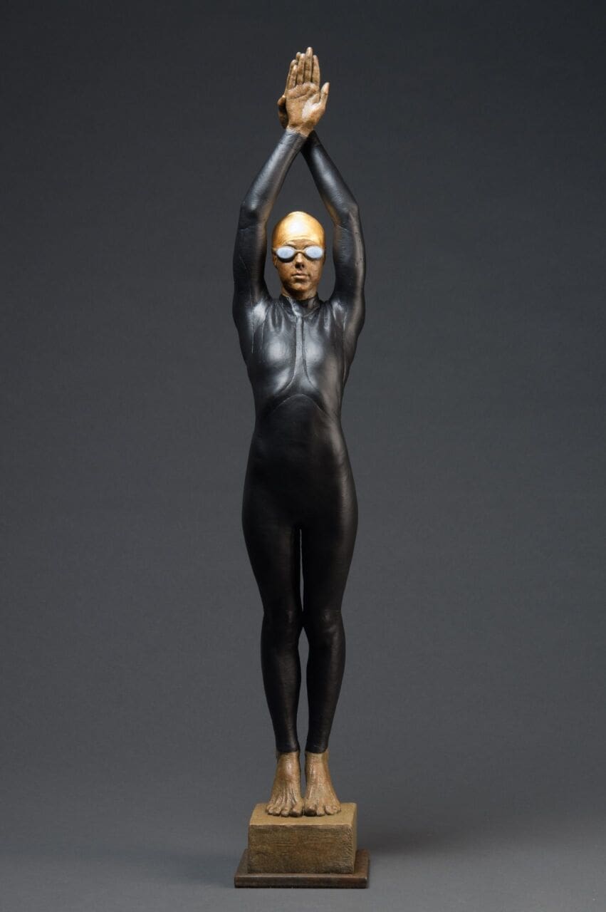 The Triathlete (Bronze Female Swimmer Wetsuit statue) - Image 3