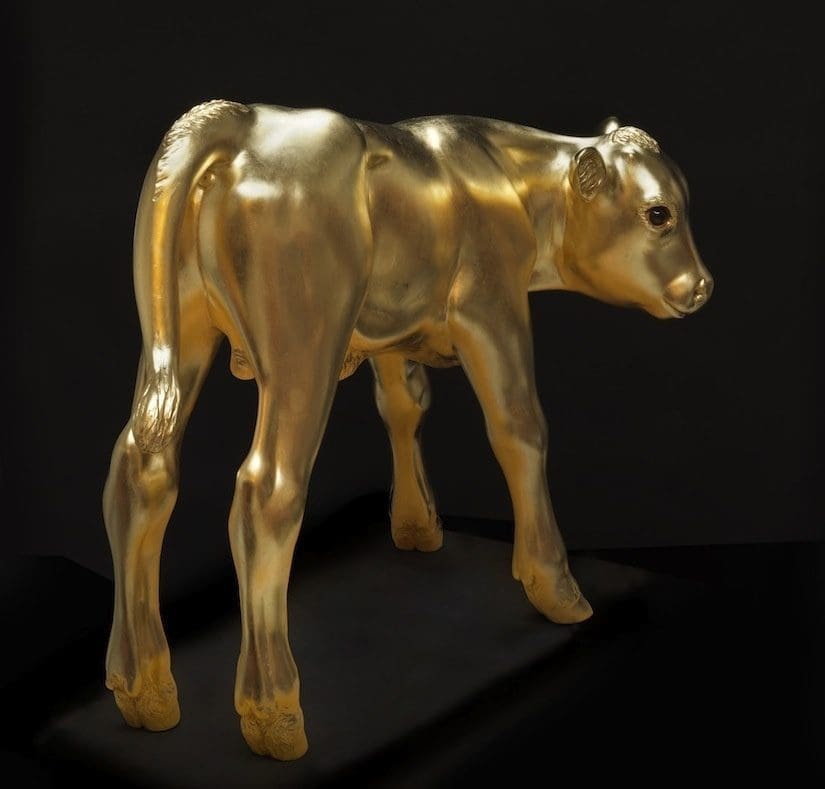 Golden Calf (Gilded Carved Wood Lifesize sculpture) - Image 4