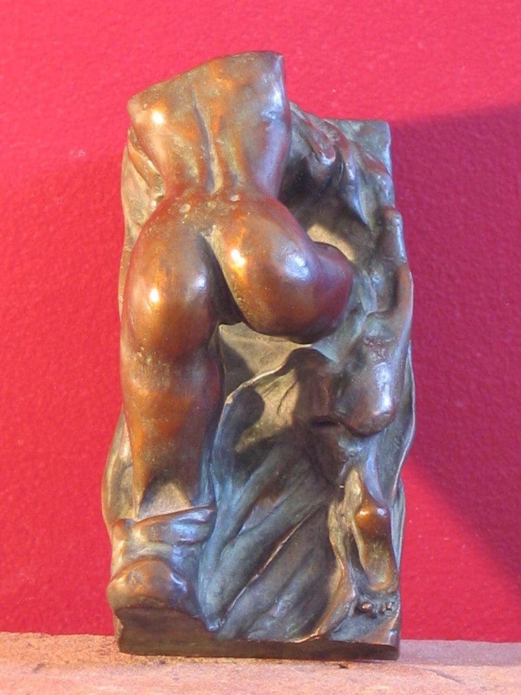 Dream IV a (Bronze Mini Nude Girl Bottom Sculpture)