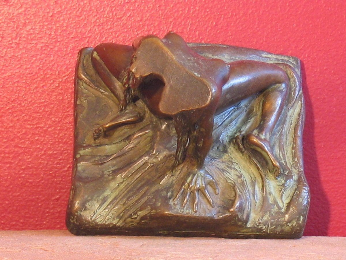 Dream VII (Bronze Nude Kneeling Girl Maquette Sculpture) - Image 5
