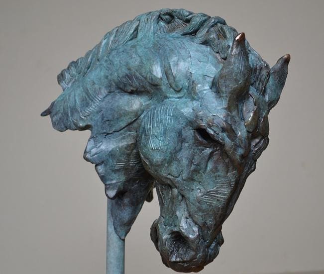Etruscan Horse (Bronze Equine Head figurine statue) - Image 2