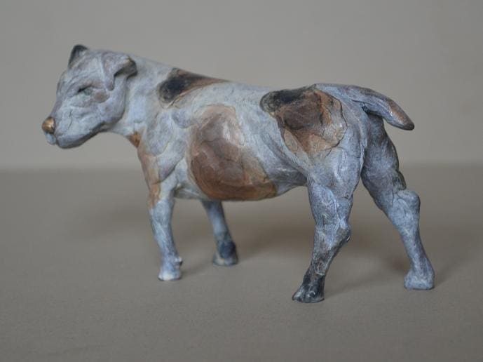 Patch (Small Bronze Stylised Terrier Pet Hound Sculpture)