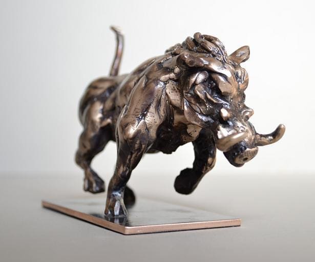 Running Warthog I (Bronze Animal Wild Life statue)