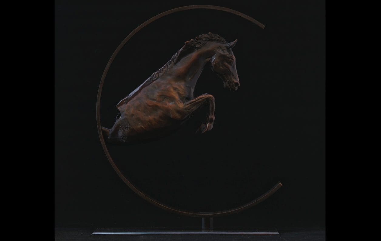 Showjumper (Little Horse Jumping Bronze sculpture)