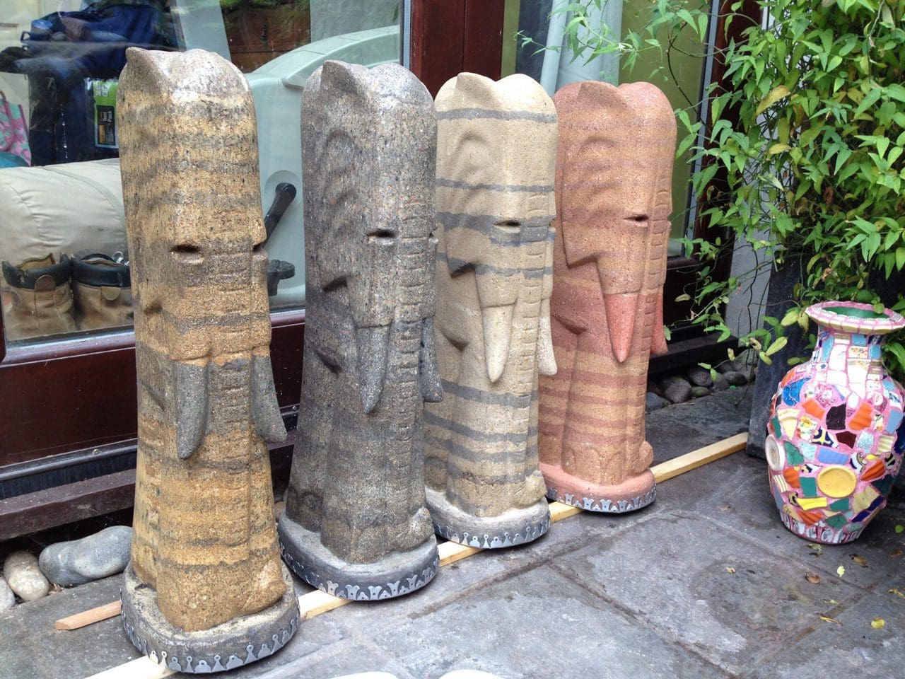 Rammed Earth Elephants (Natural Primitive sculptures)