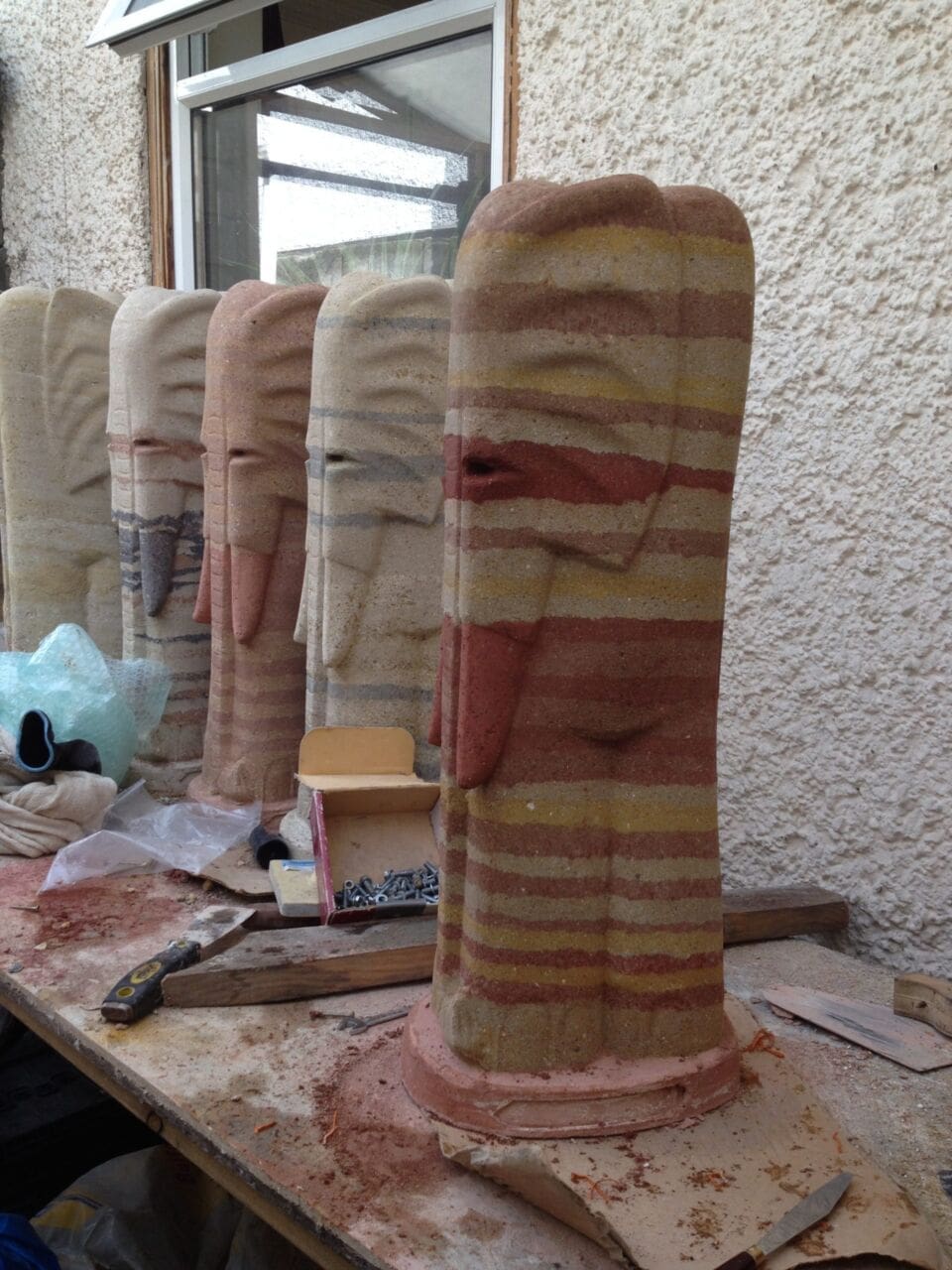 Rammed Earth Elephants (Natural Primitive sculptures) - Image 2