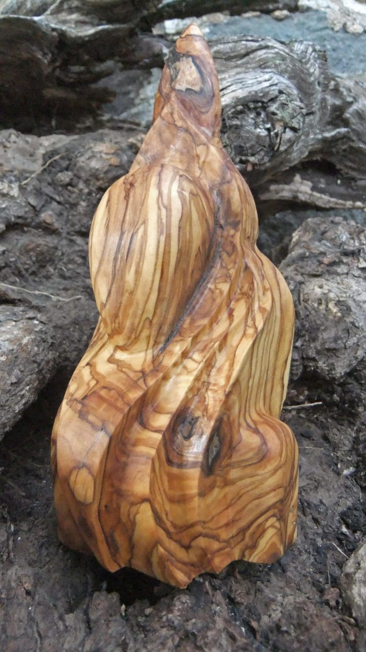 MEDITATION (Carved Olive Wood Abstract sculptures)
