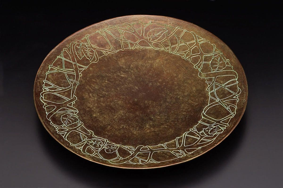 Strangler Fig Platter (Art Deco Plate sculpture)