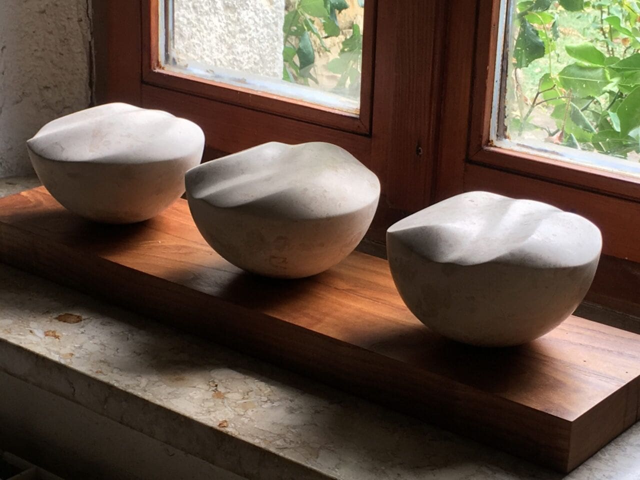 Continual Movement (Small Abstract Carved Stone sculpture)